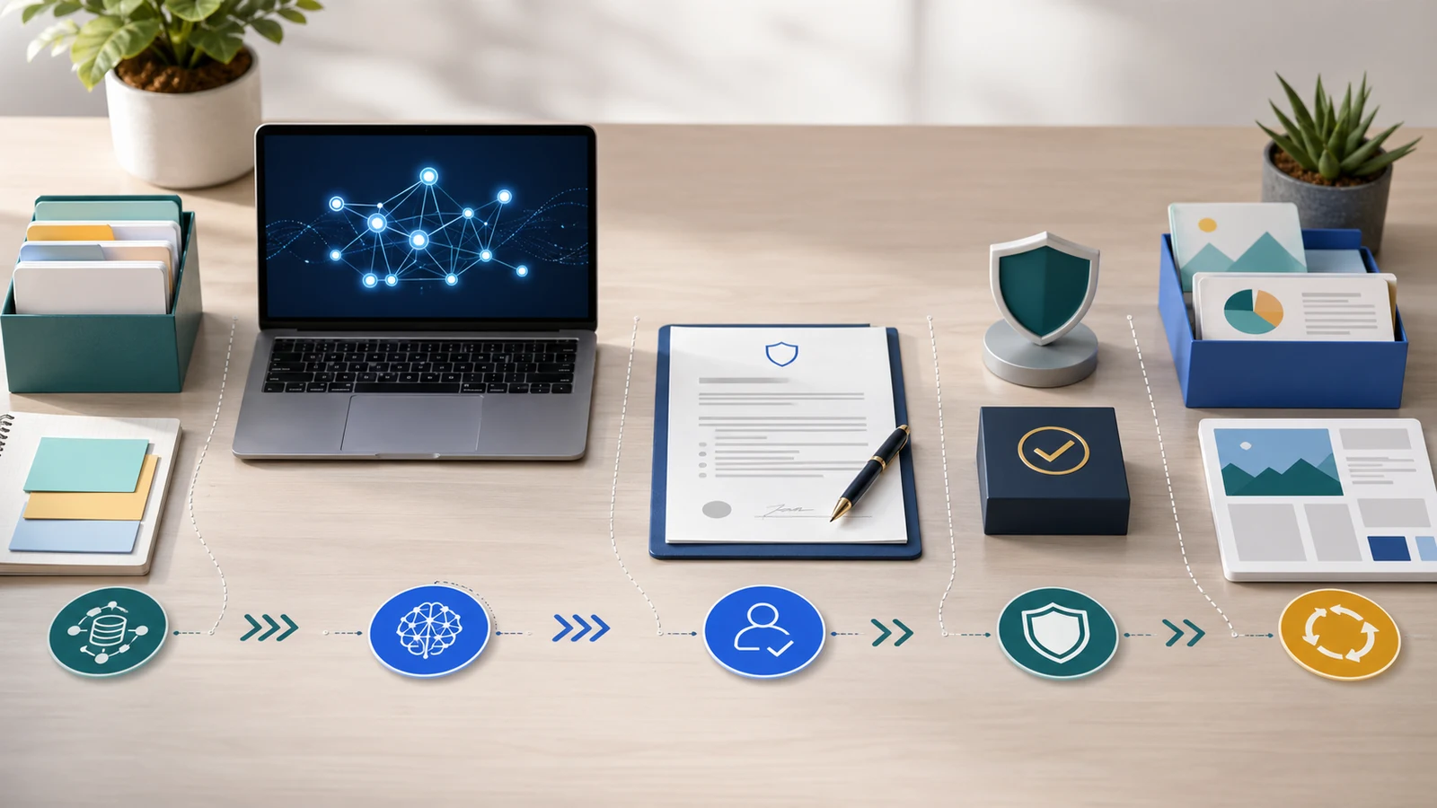 AI利用時の入力情報、確認責任、権利、再利用範囲を分けて整理するワークフロー