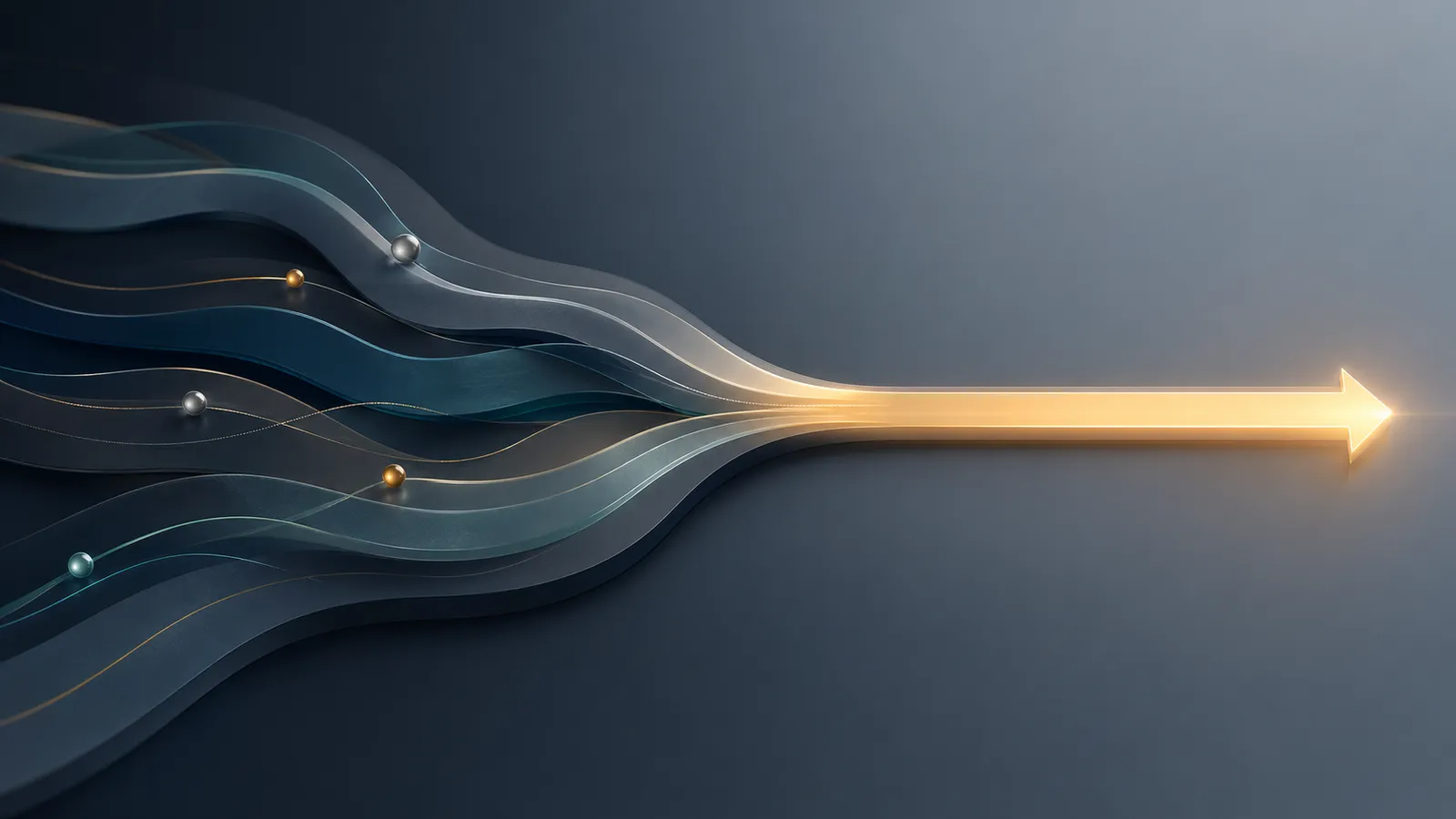 複数の学習ルートが次の1年の進路に収束する抽象イメージ