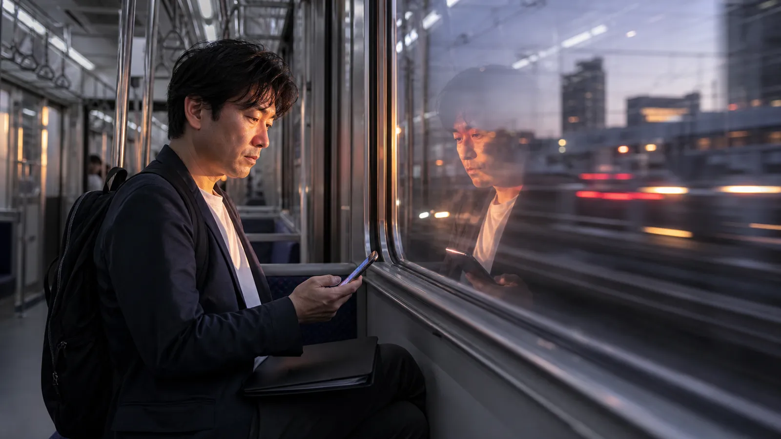 早朝の電車で契約更新の連絡を読み、返事をする前に考え直すフリーランス